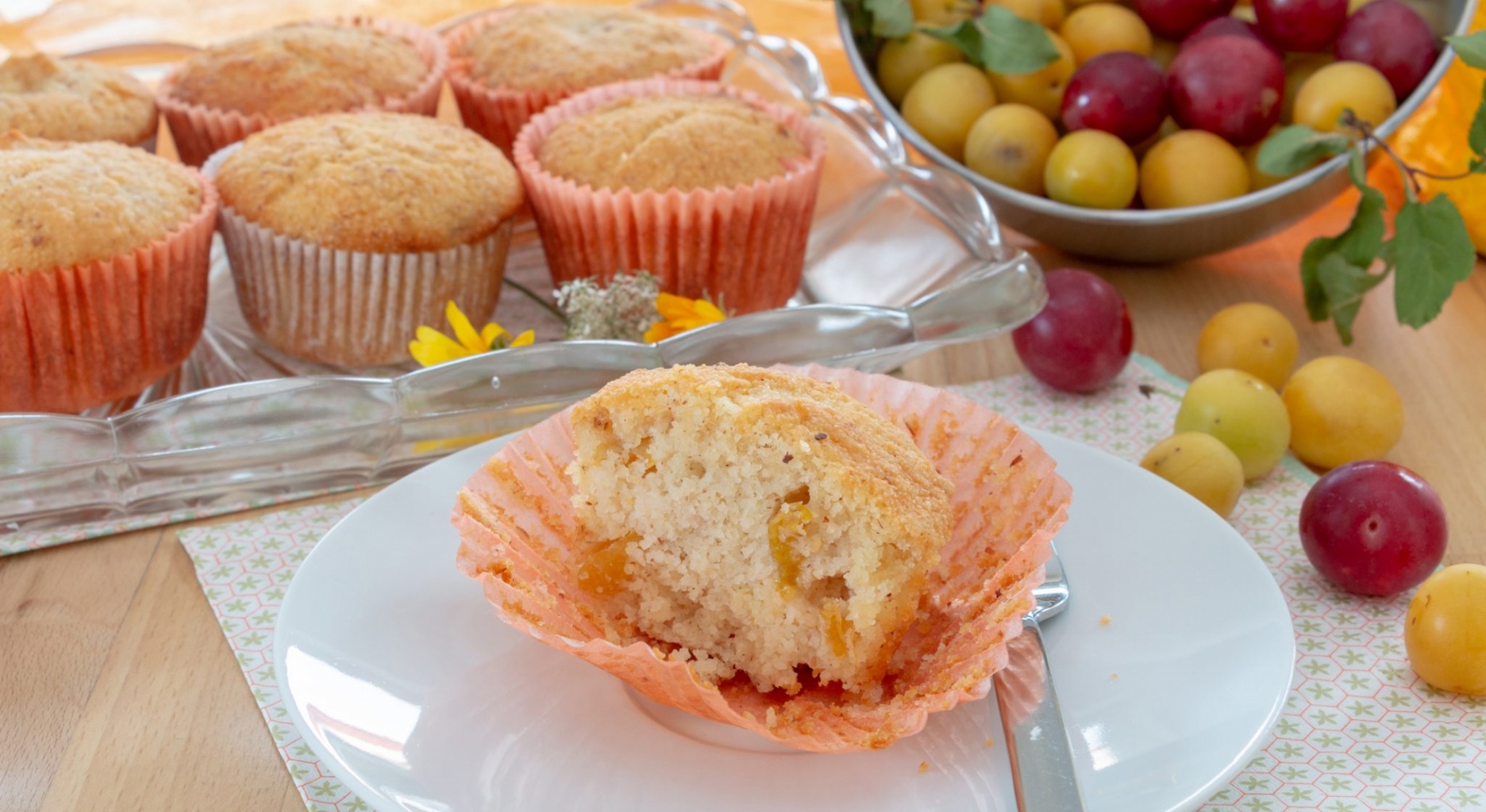 Mandelmuffins mit Mirabellen - Lieblings Backrezepte